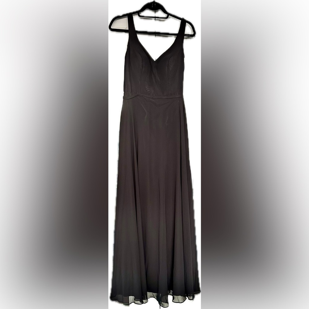NWT Azazie "Briena" Keyhole Black A-line Gown